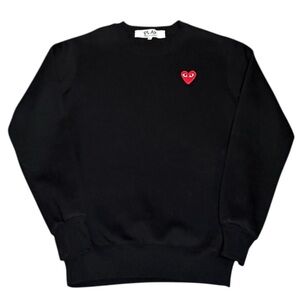 Comme Des Garcons CDG Play Heart Logo Crewneck Sweatshirt